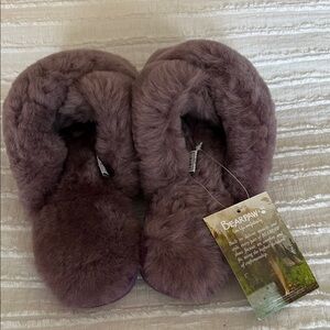 NWT Bearpaw Plush Mauve Faux Fur Slipper SIZE 7